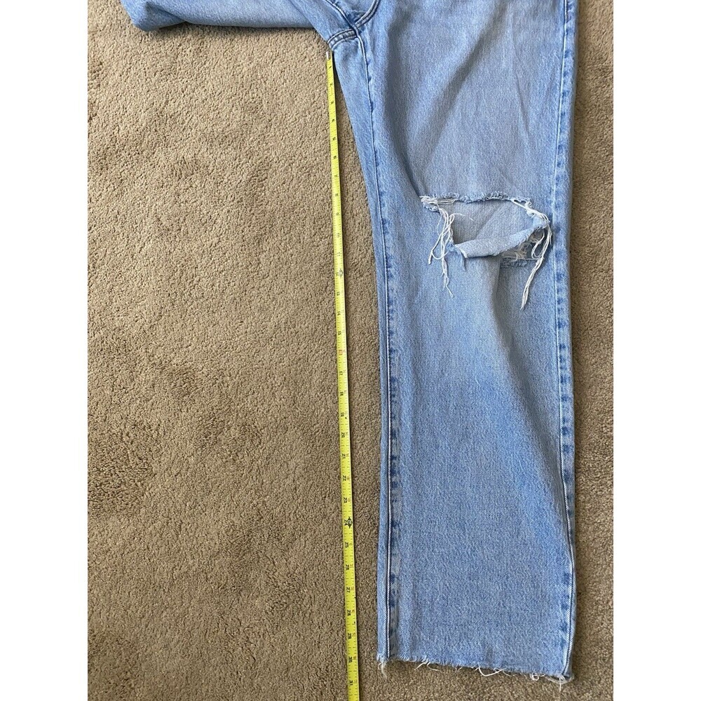 Garage Denim High Rise Distressed Straight Leg Light Wash Jeans Size 9/29 - Picture 10 of 15